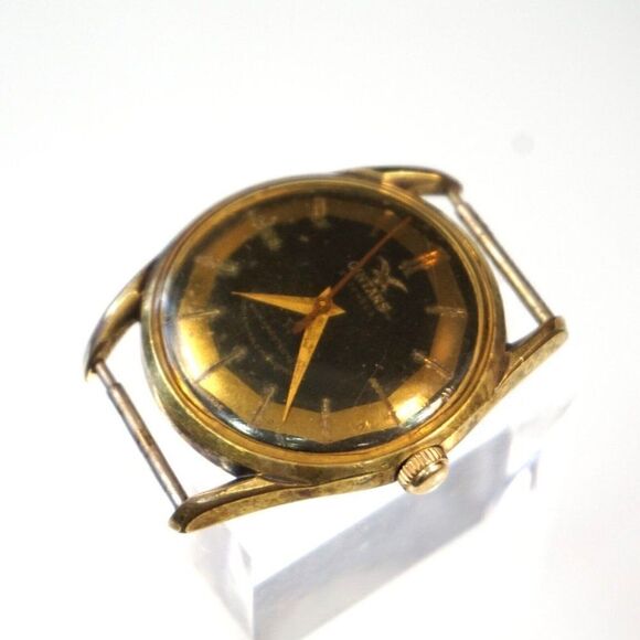 Vintage Gintars 21 Jewels Gold Filled Swiss Watch Metin Yildiz For Parts Repair - Picture 4 of 12